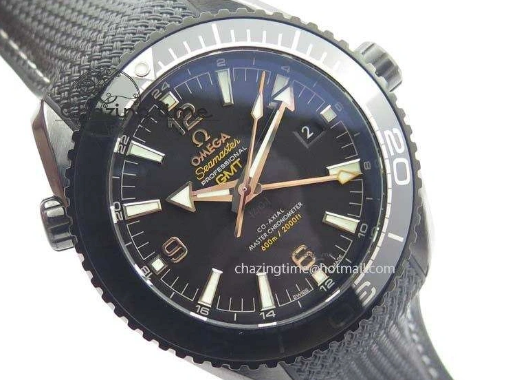 0407 Planet Ocean 45mm Real Ceramic BP-Maker Best Edition Black Dial On Nylon Rubber Strap A TopPick 8185